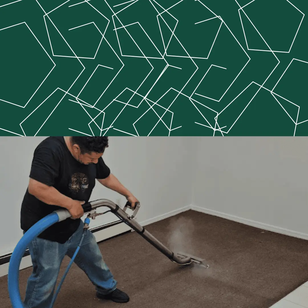Same Day Carpet Cleaning NY technician steam cleaning a brown wall-to-wall carpet in an empty room