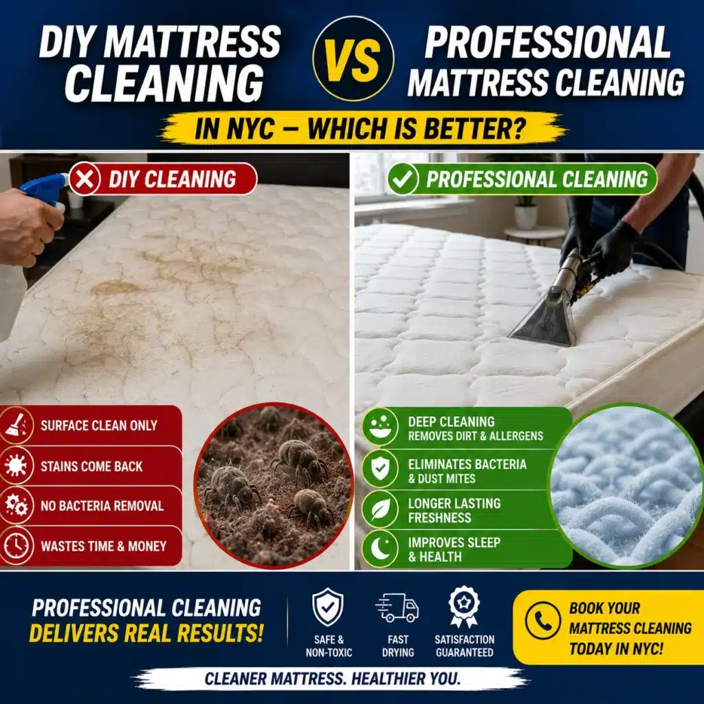 DIY Mattress Cleaning vs. Professional Mattress Cleaning in NYC — Which Is Better