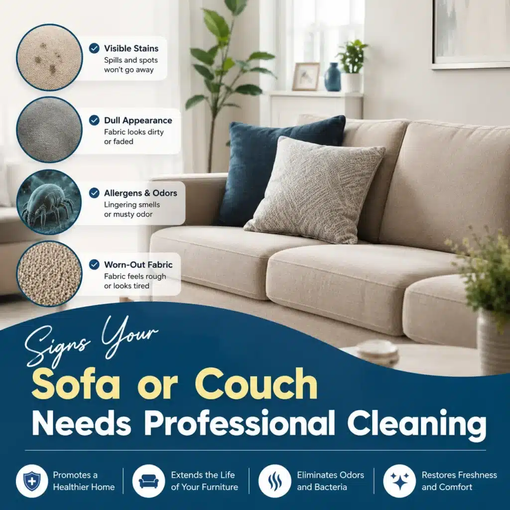 Signs Your Sofa or Couch Needs Professional Cleaning